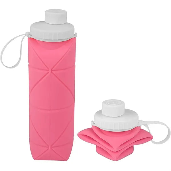 21oz Collapsible Water Silicone Bottle for Travel Sports