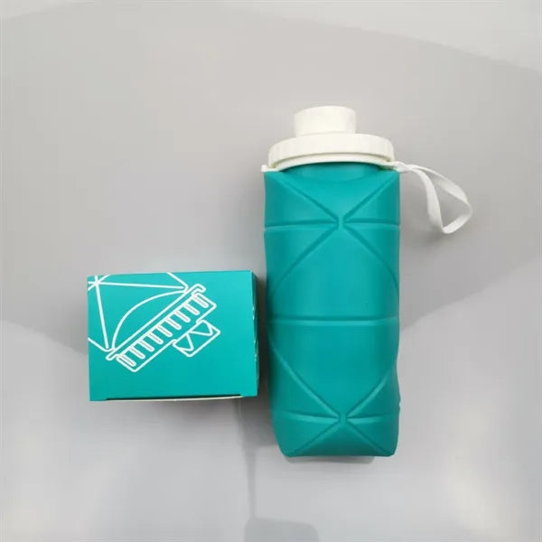 21oz Collapsible Water Silicone Bottle for Travel Sports