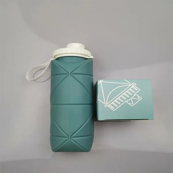 21oz Collapsible Water Silicone Bottle for Travel Sports