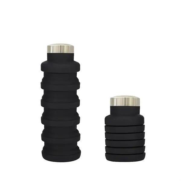 18oz Foldable Portable Silicone Water Bottle