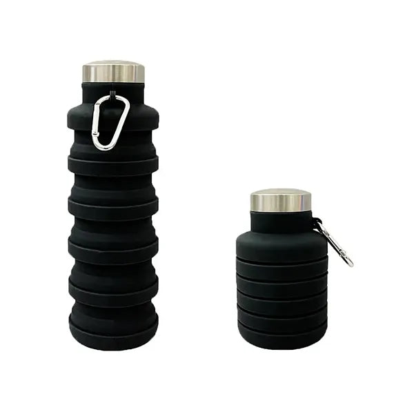 18oz Foldable Portable Silicone Water Bottle
