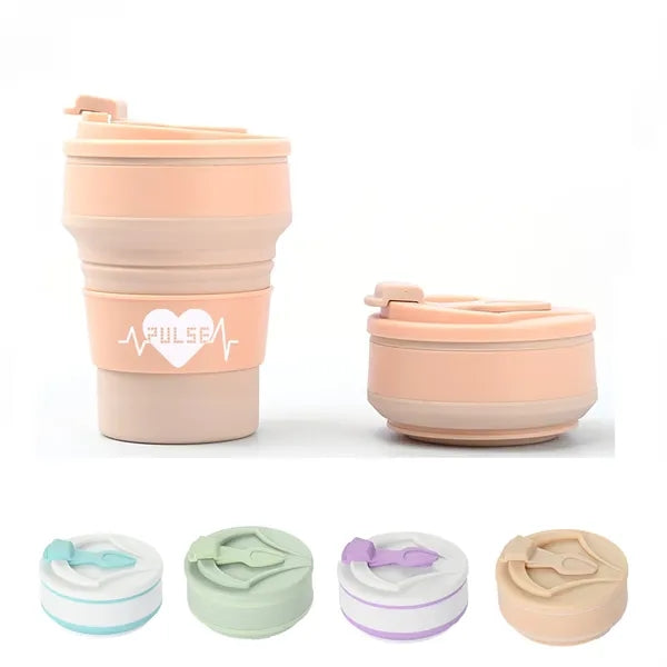 12oz Outdoor Silicone BottleRetractable Collapsible
