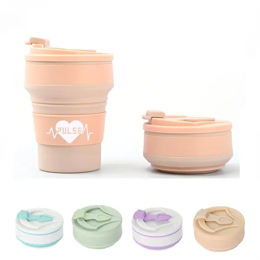 12oz Outdoor Silicone BottleRetractable Collapsible
