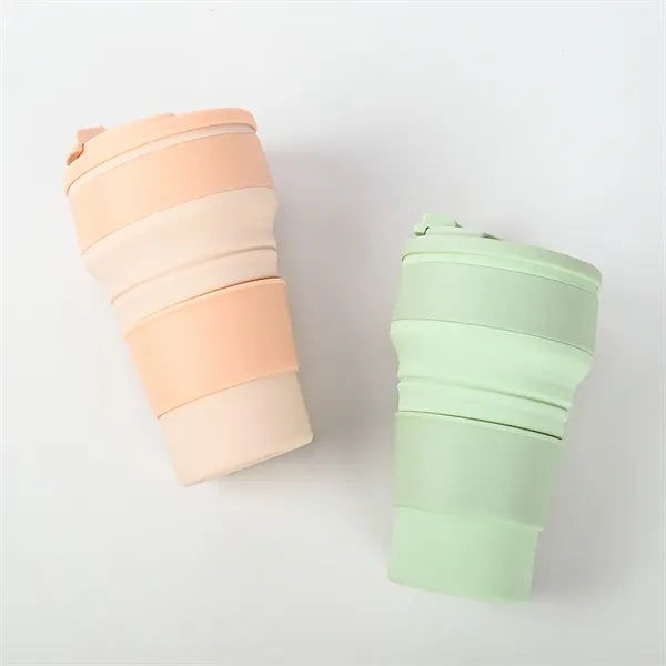 12oz Outdoor Silicone BottleRetractable Collapsible