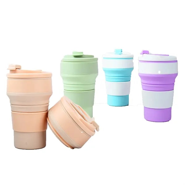 12oz Outdoor Silicone BottleRetractable Collapsible