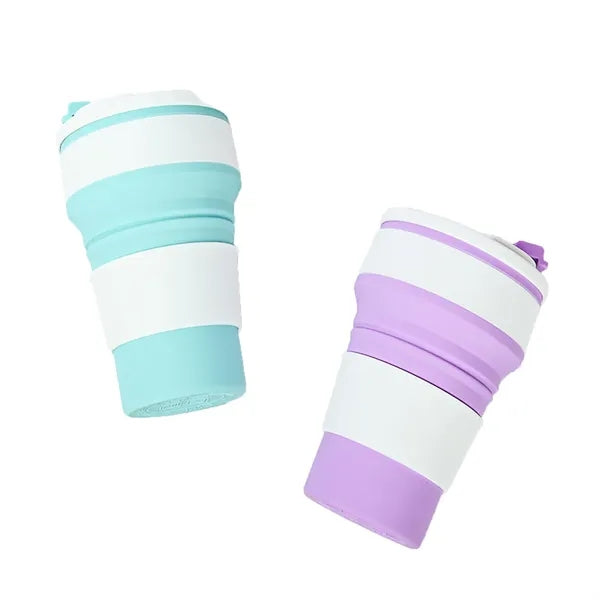 12oz Outdoor Silicone BottleRetractable Collapsible