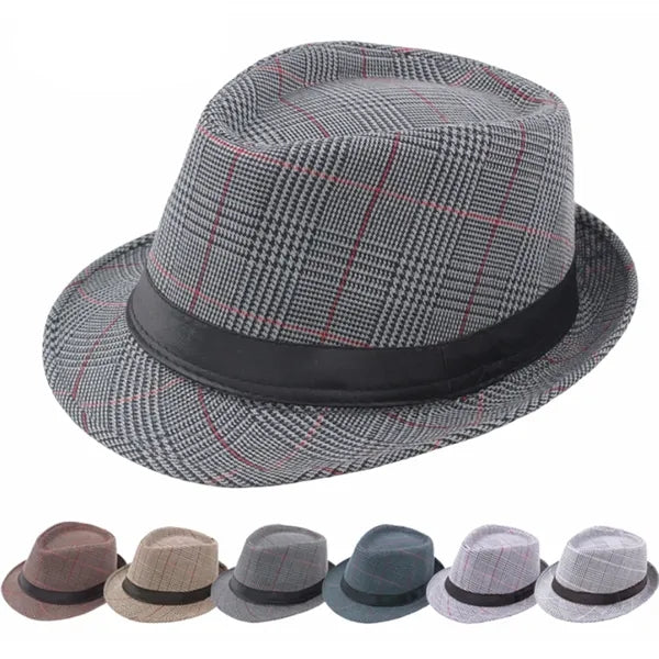 Short Brim Fedora Classic Summer Beach Sun Hat Panama Cap