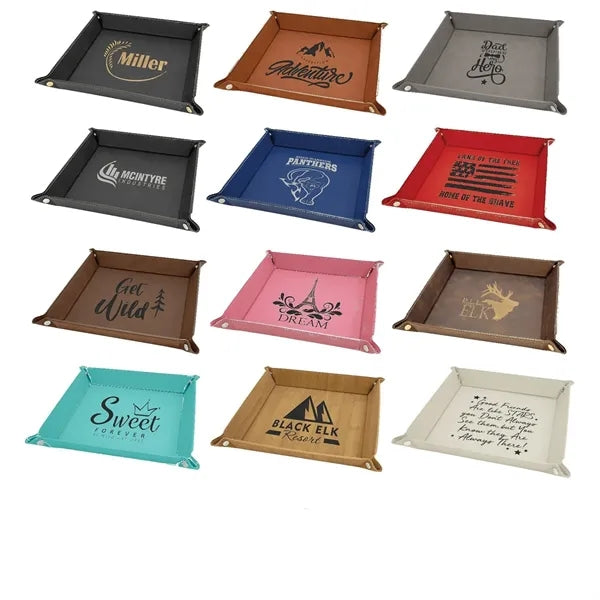 PU Leather Storage Tray Best Father Gift