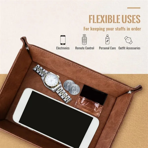 PU Leather Storage Tray Best Father Gift