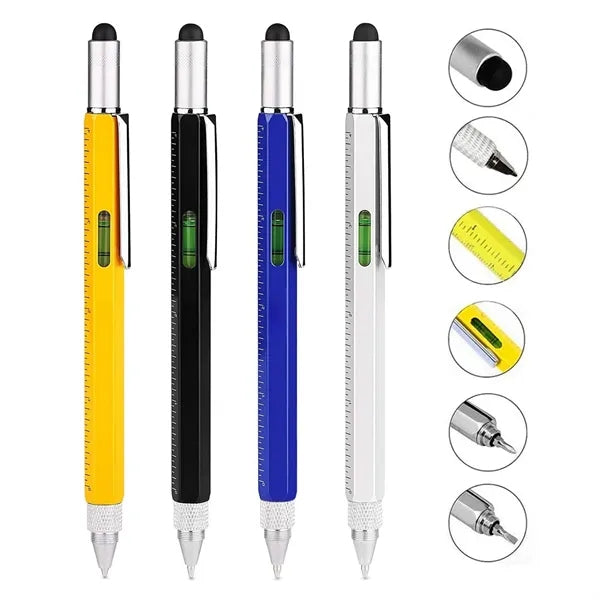 6-in-1 Multifunctional Tech Tool Stylus Ballpoint Pen