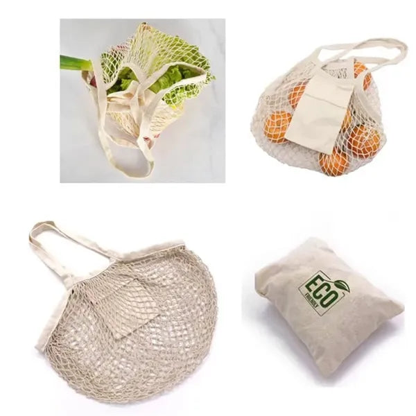 Collapsible Portable Cotton Mesh Tote Bag