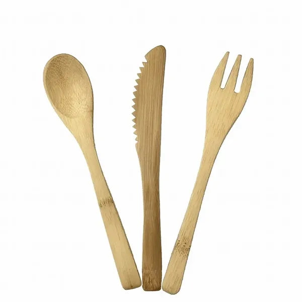 Bamboo Utensil Set With Pouch