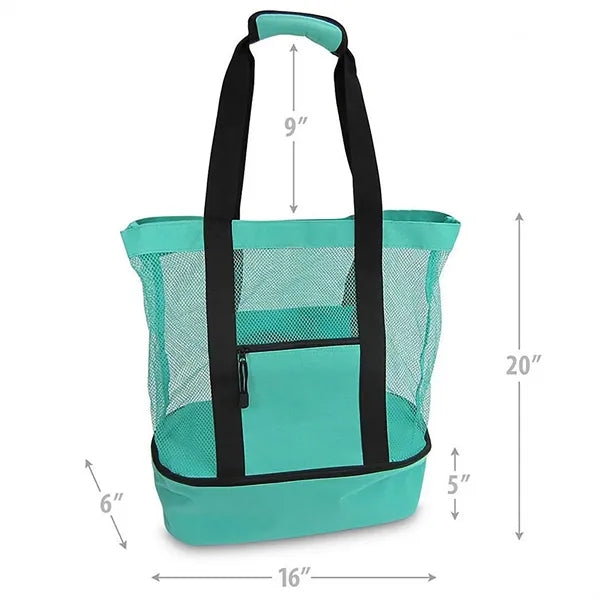 Waterproof Beach Tote Bag with Cooler Compartment