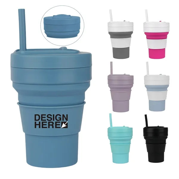 12 Oz Outdoor Silicone Folding Cup