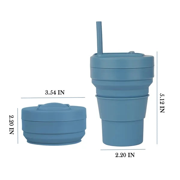 12 Oz Outdoor Silicone Folding Cup