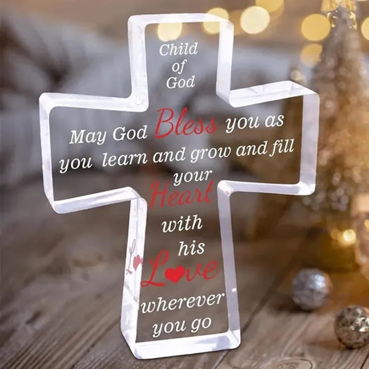 Acrylic Christian Standing Cross