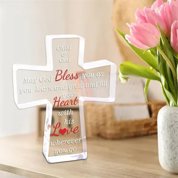 Acrylic Christian Standing Cross