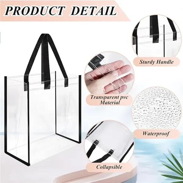Stadium Approved Clear Tote Bag 12" x 12" x 6"
