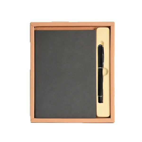 Premium A5 Lined Leather Hardcover Journal Gift Set With Pen