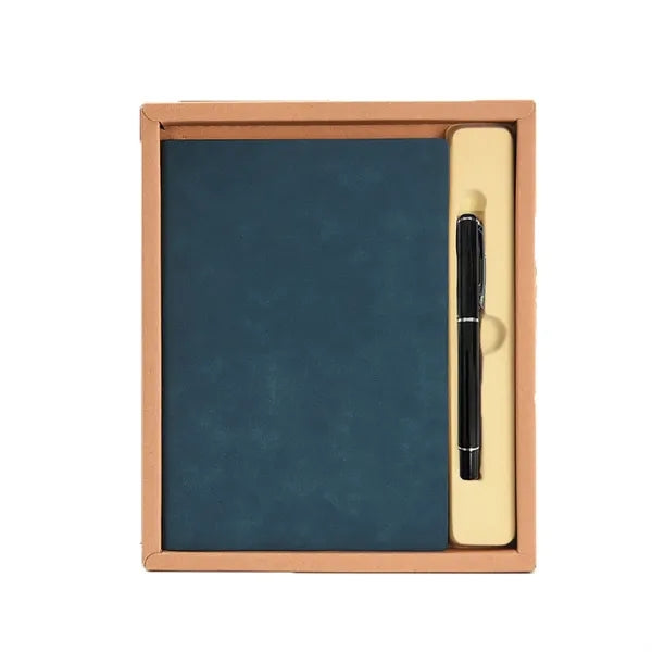 Premium A5 Lined Leather Hardcover Journal Gift Set With Pen