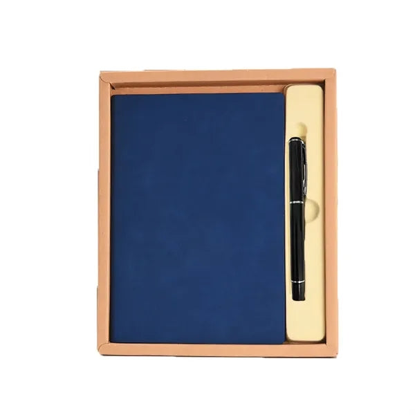 Premium A5 Lined Leather Hardcover Journal Gift Set With Pen