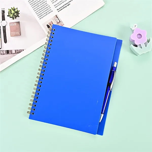 70 Sheets A5 Spiral Notebook with Plastic Waterproof Cover