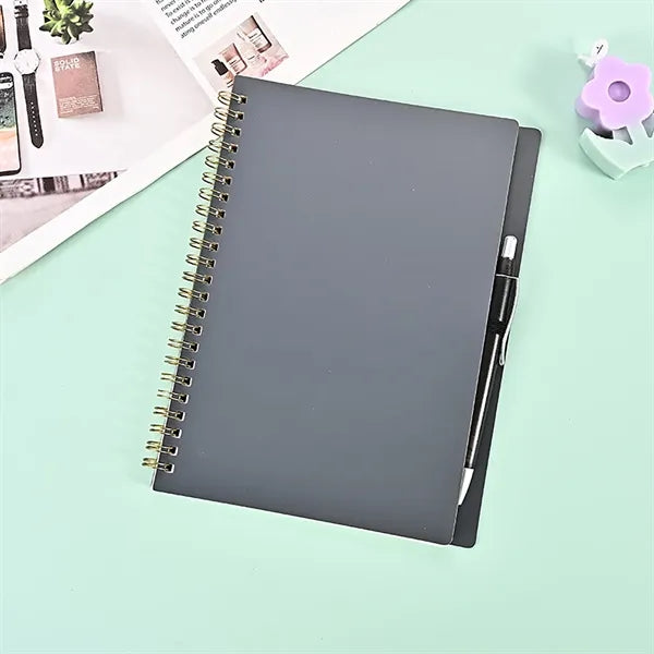 70 Sheets A5 Spiral Notebook with Plastic Waterproof Cover