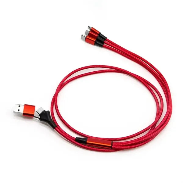 5In1 Multi Nylon Braided Charge Cables For Mobiles