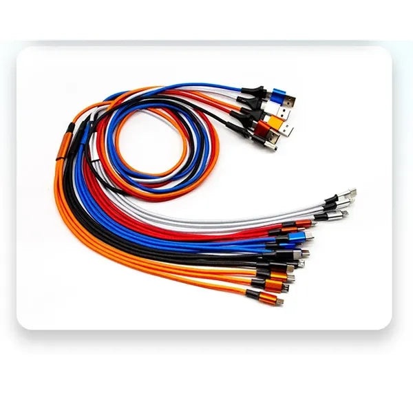 5In1 Multi Nylon Braided Charge Cables For Mobiles