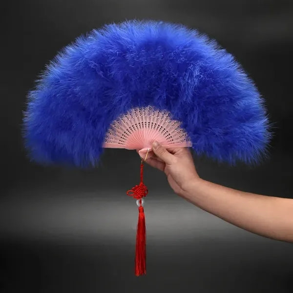 Folding Feather Fan