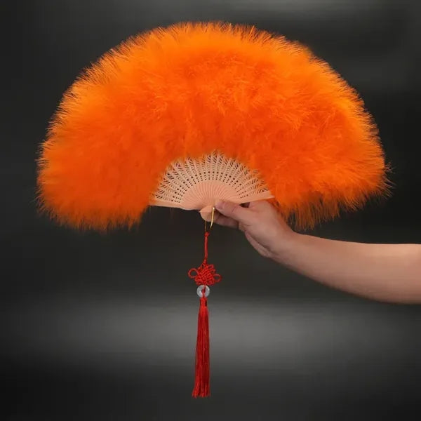 Folding Feather Fan