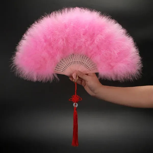 Folding Feather Fan