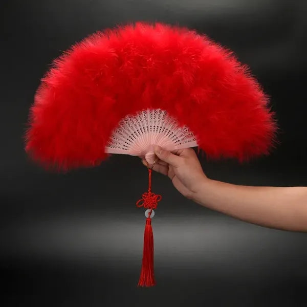 Folding Feather Fan