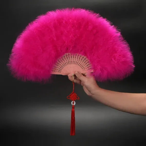Folding Feather Fan