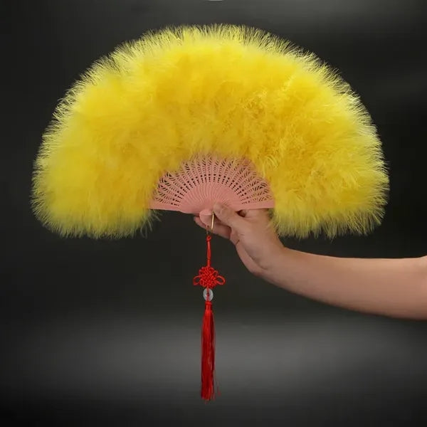 Folding Feather Fan