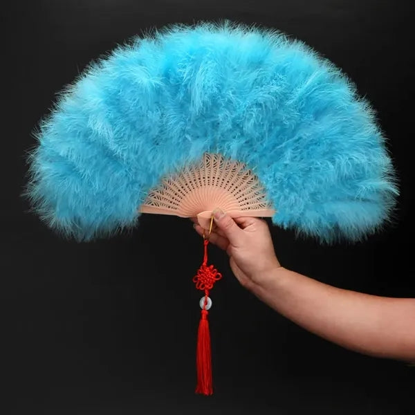 Folding Feather Fan