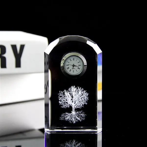 Optical Crystal Bevelled Arch Clock