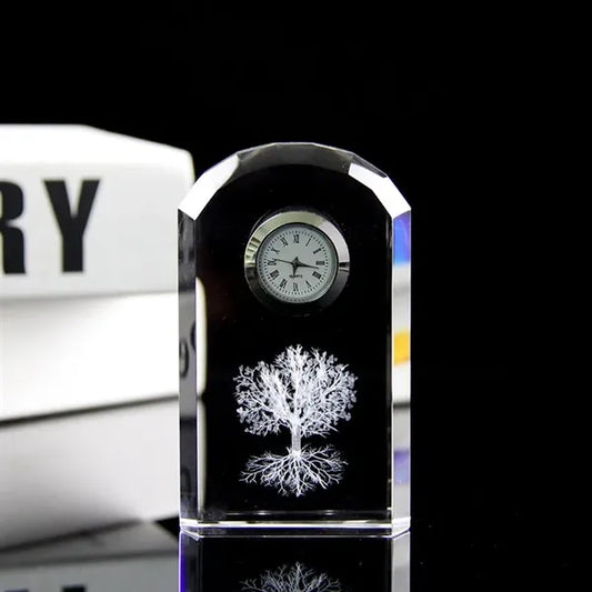 Optical Crystal Bevelled Arch Clock