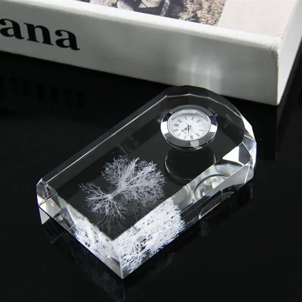 Optical Crystal Bevelled Arch Clock