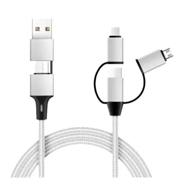 Portable Nylon Braided Charging Cord 5in1 Cables For Office