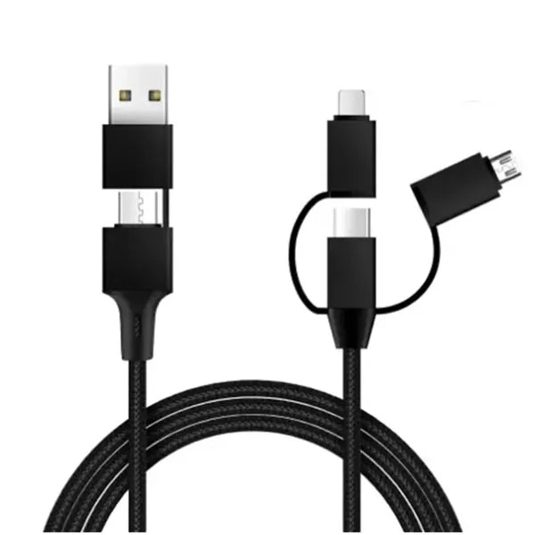 Portable Nylon Braided Charging Cord 5in1 Cables For Office