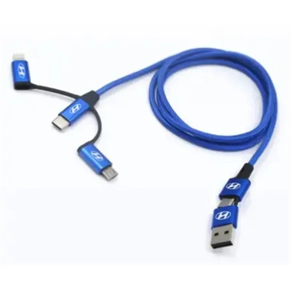Portable Nylon Braided Charging Cord 5in1 Cables For Office