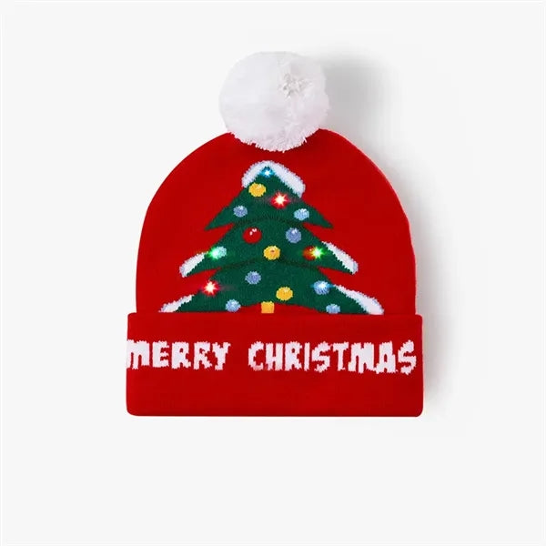 LED Christmas Glowing Decoration Knitted Hat