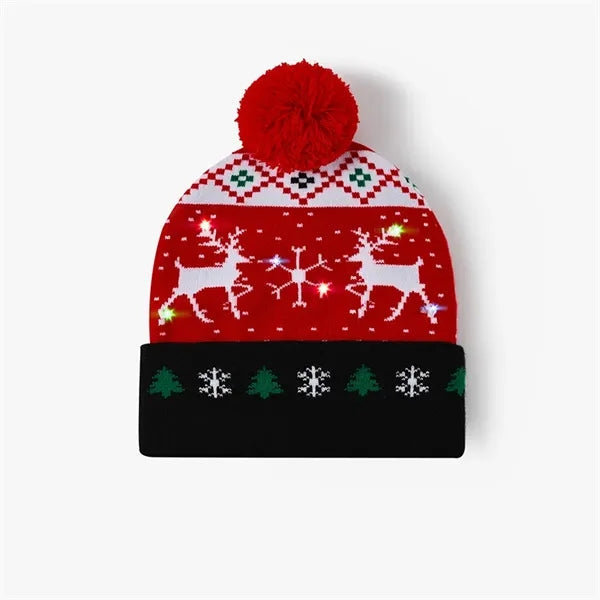 LED Christmas Glowing Decoration Knitted Hat