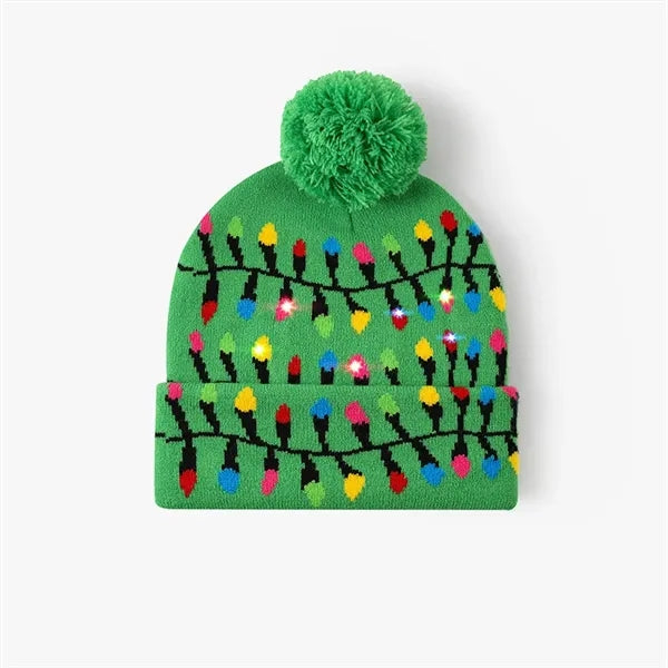LED Christmas Glowing Decoration Knitted Hat