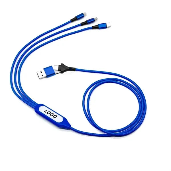 Multi 3 in 2 Charging Cables for Home and Travel With LED