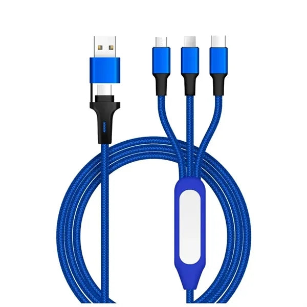 Multi 3 in 2 Charging Cables for Home and Travel With LED