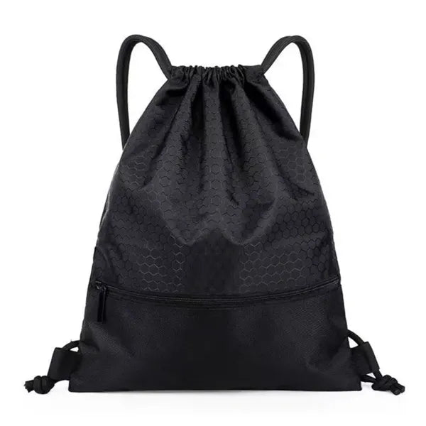 Drawstring Backpack with Zipper Pocket