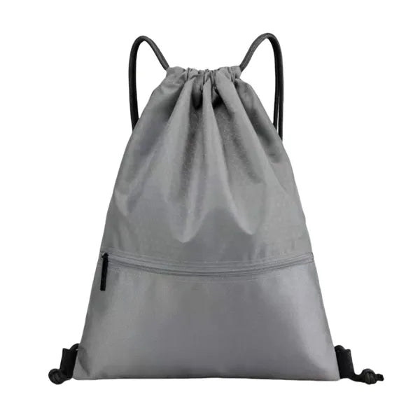 Drawstring Backpack with Zipper Pocket