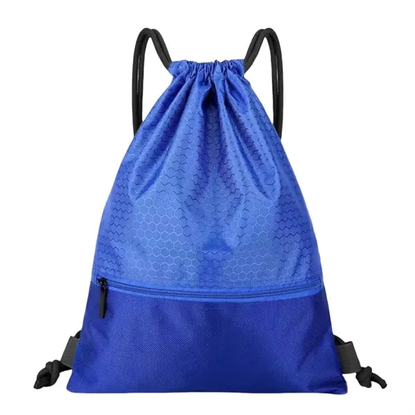Drawstring Backpack with Zipper Pocket